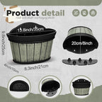 Layhit 6 Pcs Wall Hanging Planters Outdoor Pot Planter Wine Barrel Planter Distressed Oak Thickened Plastic Water Storage Flower Pots for Flower Indoor Outdoor(13.78 Inches,Grey Green)