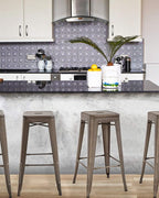 FDW Metal Bar Stools Set of 4 Counter Height Bar Stools 24 Inches Industrial Bar Chairs Patio Stool Stackable Backless Stool Indoor Outdoor Metal Kitchen Stools Bar Chairs (Bronze, 30")
