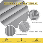 NICETOWN Sliding Door Window Treatment Blackout Patio Door Curtain Panels, Privacy Thermal Drapes for Bedroom Living Room Department with Grommet Top (Silver Grey, W66 x L110)