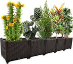 Large Planters for Outdoor Plants pots Elevated Garden Boxes Raised Garden Bed Garden Patio Balcony Deck to Planting Flowers Vegetables Tomato and Herbs