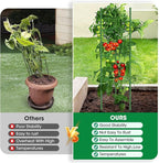 6 Pack Tomato Cages, 51.2in Tomato Plant Support Stakes Heavy-Duty, Garden Tomato Cages & Trellis for Climbing Vegetables, Tomatoes, Peppers, and Potted Plants(6)