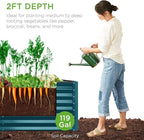 Best Choice Products 4x2x2ft Outdoor Metal Raised Garden Bed, Deep Root Box Planter for Vegetables, Flowers, Herbs, 119 Gallon Capacity, 100% Non Toxic Materials - Peacock Blue