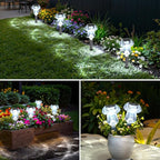 Mancra Solar Lights Outdoor Waterproof, 16 Pack Mushroom Solar Pathway Lights Dusk to Dawn Solar Landscape Lights for Yard, Walkway, Garden Decor, Cool White