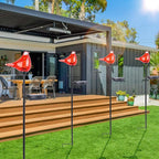 Bshine Solar Garden Decoration Outdoor Cardinal Lights, Hand Blown Glass Waterproof Solar Light Stake Red Cardinal Decorate Paths, Pathways, Lawns and Yards Art for Mom Gift, 2 Pack