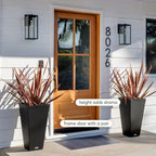 Veradek V-Resin Indoor/Outdoor Taper Planter (26 inch, Black)