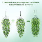 Waipfaru Artificial Hanging Four-leaf clover, 4pcs Fake Hanging Plants, Faux Ivy Pothos Vines Greenery for Wall Home Bedroom Living Room Aesthetic Kitchen Office Aesthetic Kitchen Indoor Outdoor Decor