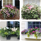 4 Pack 24 Inch Trough Coconut Liners for Window Box Deck Planter Natural Coco Fiber Replacement Liner for Outdoor Plants Rectangular Coir Planters for Porch Balcony Garden Decor