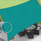 LOVE STORY Rectangle 8'x9' Waterproof Sun Shade Sail Canopy UV Block for Outdoor Patio Backyard Carport,Turquoise Blue(We Make Custom Size)