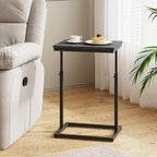 TUTOTAK End Table, Side Table, Tall Couch Table, Sofa Table, Living Room, Bedroom,Black TB01BK083P