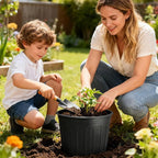 30 Pack 5 Gallon Plastic Nursery Pots,12.8 Inch Thickened Soft Plant Pots with Drainage Holes,Flower Planter Container for Seedlings Garden,Indoor and Outdoor