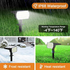 WELALO Solar Spot Lights Outdoor, [10 Pack/52 LED/3 Modes] Solar Landscape Spotlights, Solar Powered Security Lights, IP68 Waterproof Wall Lights for Outsides Walkway Yard Garden Driveway(Cool White)