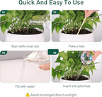 Extra-Thick Clear Glass Plant Watering Globes, Rainbow Gradient Self Watering Devices, Automatic Plant Waterer Spikes for Indoor & Outdoor Plants, Perfect for Everyday or Vacation Use, 4-Pack