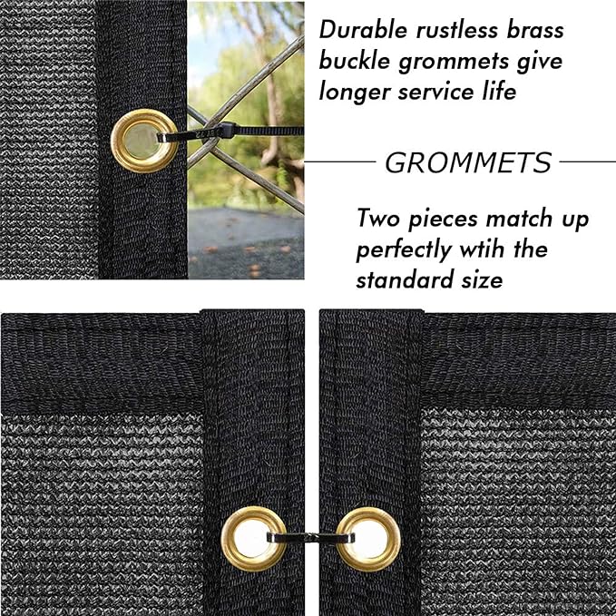 UPGRADE Privacy Fence Screen 3'x12' Black Outdoor 90% Visibility Blockage 170 GSM Mesh Shade Cover Panels for Backyard,Balcony,Home Decoration with Zip Ties,Customized Avaliable