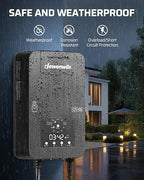 DEWENWILS 200W Low Voltage Landscape Transformer, Photocell Sensor & Timer, 120V AC to 12/14V AC, Landscape Lighting Transformer Outdoor, Weatherproof for Spotlights, Garden Lights