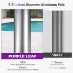 PURPLE LEAF 3-Piece Patio Chaise Lounge Set with Market Umbrella Adjustable Outdoor Recliners for Pool, Patio and Garden Moon Basalt