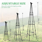 Lalahoni Garden Trellis for Climbing Plants, 67inch Tall Garden Obelisk Trellis for Climbing Potted Plant Outdoor Support Vine Flower Rose Vegetable Tomato Cucumber Trellis, Lightweight, 2 Pack