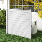 Giantex Outdoor Privacy Screen 2 Panels, Easy Assembly, PVC Vinyl Picket Fences by Giantex
