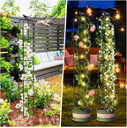 Tower Obelisk Garden Trellis for Climbing Plant，6.2FT/74.4" Rustproof Metal Potted Plant Climbing Support for Indoor Outdoor Flowers Vegetable Fruits Vines Support (2Pcs)