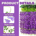 Artificial Flowers Wisteria Vines, 108 Pack, Purple Plastic