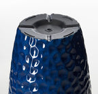 Glitzhome 31" H Oversized Tall Planter, Set of 2 Honeycomb Textured Gradient Cobalt Blue Round Garden Plant Pots with Drainage Holes, Large Flower Containers for Indoor Outdoor Front Door Patio