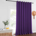 NICETOWN Privacy Room Divider Curtain Thermal Blackout Curtain for Patio Door, Living Room, Bedroom Partition and Shared Office Space, 1 Grommet Panel, Royal Purple, 100 inch x 108 inch Long