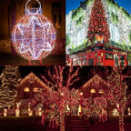 LJLNION 300 LED Christmas Lights, Extra Long 98.5FT Xmas String Lights Outdoor Indoor, 8 Lighting Modes, Plug in Waterproof Fairy Lights for Wedding Party Bedroom Decorations (Red & Green)