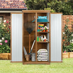 Outdoor Storage Cabinet Wood & Metal - Image 9
