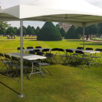 VINGLI 1 Pack Black Plastic Folding Chair, Indoor Outdoor Portable Stackable Commercial Seat with Steel Frame 350lb. Capacity for Events Office Wedding Party Picnic Kitchen Dining