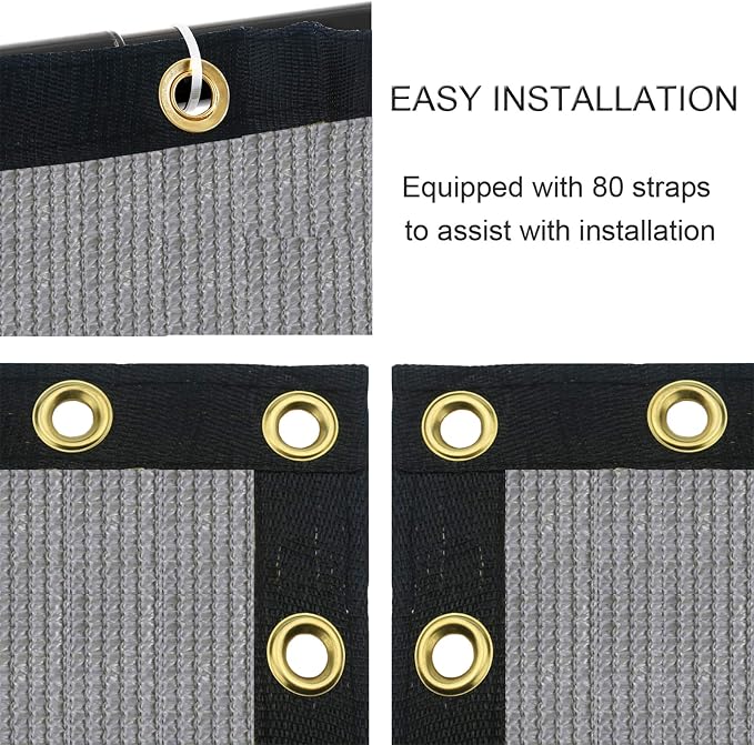 Garden Privacy Screen Fence Mesh, 6 ft x 100 ft Gray HDPE
