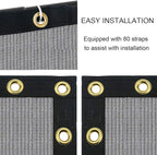 Garden Privacy Screen Fence Mesh, 6 ft x 100 ft Gray HDPE