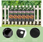 LITLANDSTAR 18 Pockets Hanging Grow Bags, 2 Pack Horizontal Wall Planter Plant Grow Bags Outdoor Indoor Hanging Planter for Balcony/Railing/Fence/Yard/Garden/Home Decoration, Black