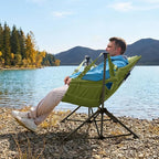 TIMBER RIDGE Hammock Camping Chair with Adjustable Backrest, Heavy Duty Folding Hammock Chair Supports 300lbs, Portable Hammock Chair for Camping, Travelling and Patio, Green