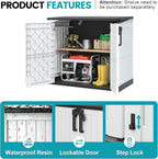 LHBcraft Outdoor Storage Cabinet 36 Cu Ft with Lockable Doors, Portable Horizontal Storage Shed, Resin Outdoor Storage Box Waterproof for Patio-Easy to Assemble