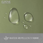 Elrene Home Fashions Matine Weatherproof Tab-Top Indoor/Outdoor Solid Color Curtain Panel for Porch, Pergola, Patio, Deck, 52”W x 95”L, Green (Pack of 3)