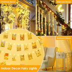 2Pack Each 66Ft 200LED Christmas Fairy Lights Plug in with Remote, Waterproof Twinkle Lights Outdoor Indoor, String Lights 8 Modes with Timer for Girl's Room Garden Christmas Decorations (Warm White)