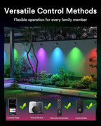 Lumary 56FT Smart Landscape Lights Gen2, 6 Pack RGBAIWW Color Changing Spotlights Low Voltage, Outdoor Lights for Yard, Festival, Compatible with Alexa & Google Assistant