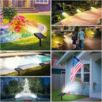 TOBUSA Solar Spot Lights Outdoor 5 Modes, 44LEDs Bright Landscape Spotlights Solar Powered 3 Colors Changing, IP67 Waterproof Auto On-Off Dusk Dawn Solar Outdoor Lighting for Yard Garden Outside Tree