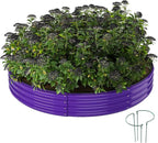 Galvanized Metal Planter Round Raised Garden Bed Kit for Gardening Outdoor，3x3x1ft Grow Garden Box Raised Flower Bed，Round Galvanized Planter Outdoor Large Metal Fire Pit Ring
