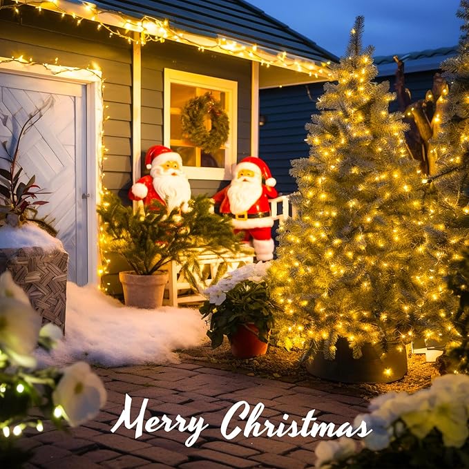 String Lights, 163 ft 500 LED Warm White with Reel and Remote