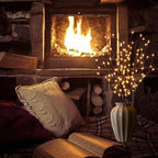 Vanthylit Set of 2 3PK 30" Brown Lighted Twig Stakes 120 Warm White Pathway Light for Outdoor and Indoor (Vase Excluded)