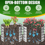 17" Tall Elevated Round Metal Rised Garden Bed- 2'x2' in Size and 0.8MM Thick Durable Planter Box for Vegetables Flowers Succulent at Patio/Garden Outdoor (Silver, 2FT Diameter)