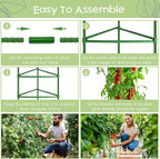 Legigo 4-Pack Tomato Cage for Garden Plant Support- Up to 63inch Garden Stakes Tomato Cage, Tomato Trellis for Potted Plants, Tomato Cages Plant Stakes for Climbing Vegetables Plants Flowers