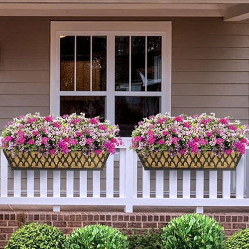 2 Pack 24 Inch Trough Coconut Liners for Window Box Planter Natural Coco Fiber Replacement Liner for Outdoor Plants Flowers Outside Coir Planters Porch Balcony Garden Decor