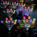 Lmtocs Solar Easter Decorations Outdoor Stake Lights, 2 Packs 16LED Solar Egg Lights for Easter Decor, Waterproof Outdoor Decor for Spring Garden Yard Pathway Lawn