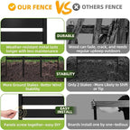 Metal Privacy Screen Outdoor - 60" H X 36" W Freestanding Privacy Fence Panels with Stakes - Decorative Garden Air Conditioner Trash Can Pool Equipment Enclosure for Backyard Patio Wall