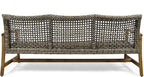 Christopher Knight Home Marcia Outdoor Wood Sofa, Wicker, 75.50 x 31.00 x 31.50, Gray, Natural Stained Finish