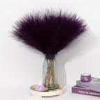 Faux Pampas Grass Stems in Purple, 30 Pcs Silk and Paper Decor