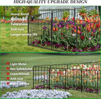 Garden Fence with Gate Metal Fencing Outdoor - Image 9