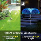 Vosaro Solar Flower Lights Outdoor Garden Decorations Waterproof, Solar Yard Lights Decorative, 7 Color Changing Stake Light for Pathway Patio Lawn Party Wedding Decor, 3 PCS