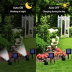 Solar Spot Lights Outdoor, LED Waterproof Pond Light Solar Spotlight Underwater Light Security Lighting Dark Sensing Auto On/Off Adjustable Lighting Angle, for Outdoor Lawn Fish Tank Pool (1 Pack)